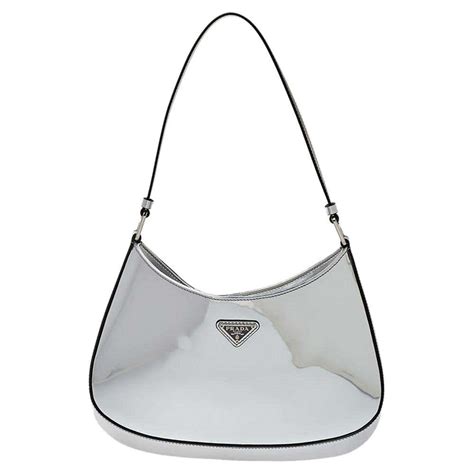 prada silver bag|prada silver shoulder bag.